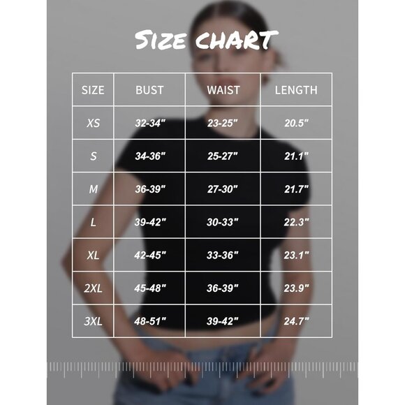 Women's Slim Fit Short Sleeve Tee Nylon Spandex Double Layer Y2K Style - Picture 2 of 7